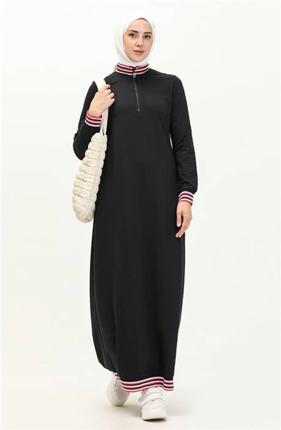 Сукня зі Sweat матеріалу з комірцем, темно-синя, р. 38-46