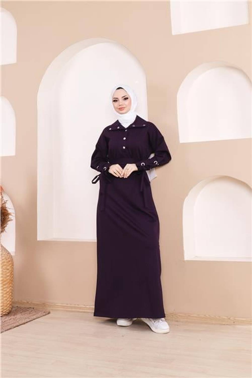 Сукня Белден з зав'язками та кнопками, довга, фіолетова, різні розміри 38-46