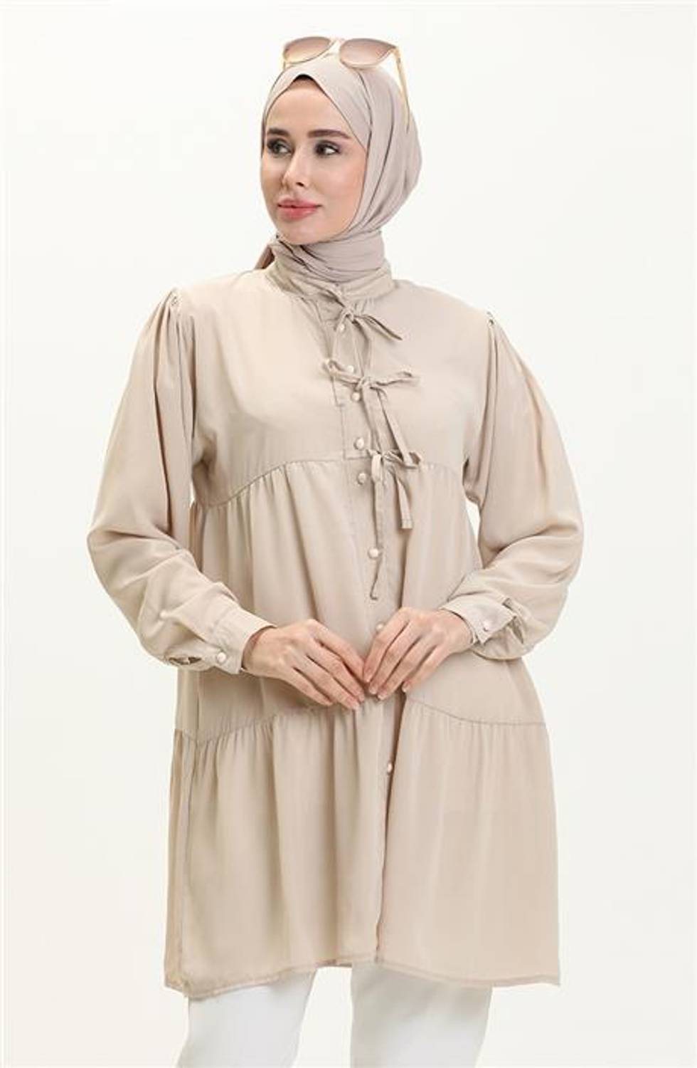 Hakim Yaka Gömlek - 70026.026 - Bej