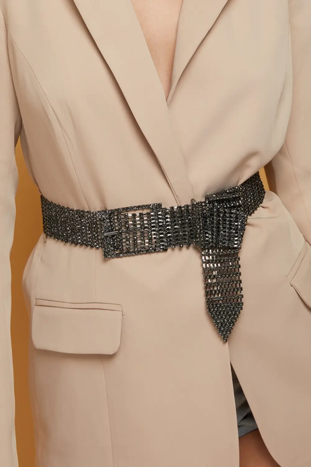 Women's 10 Rows Smoked Buckle Model Crystal Zircon Stone Evening Dress Trousers Skirt Wedding Party Belt