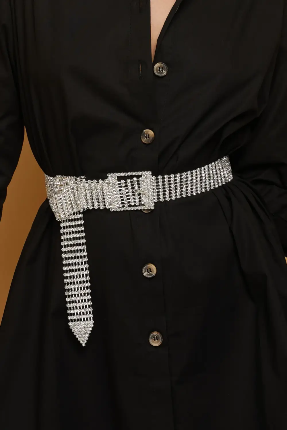 Women's 8 Row Buckle Model Silver Crystal Zircon Stone Evening Dress Trousers Skirt Wedding Party Belt