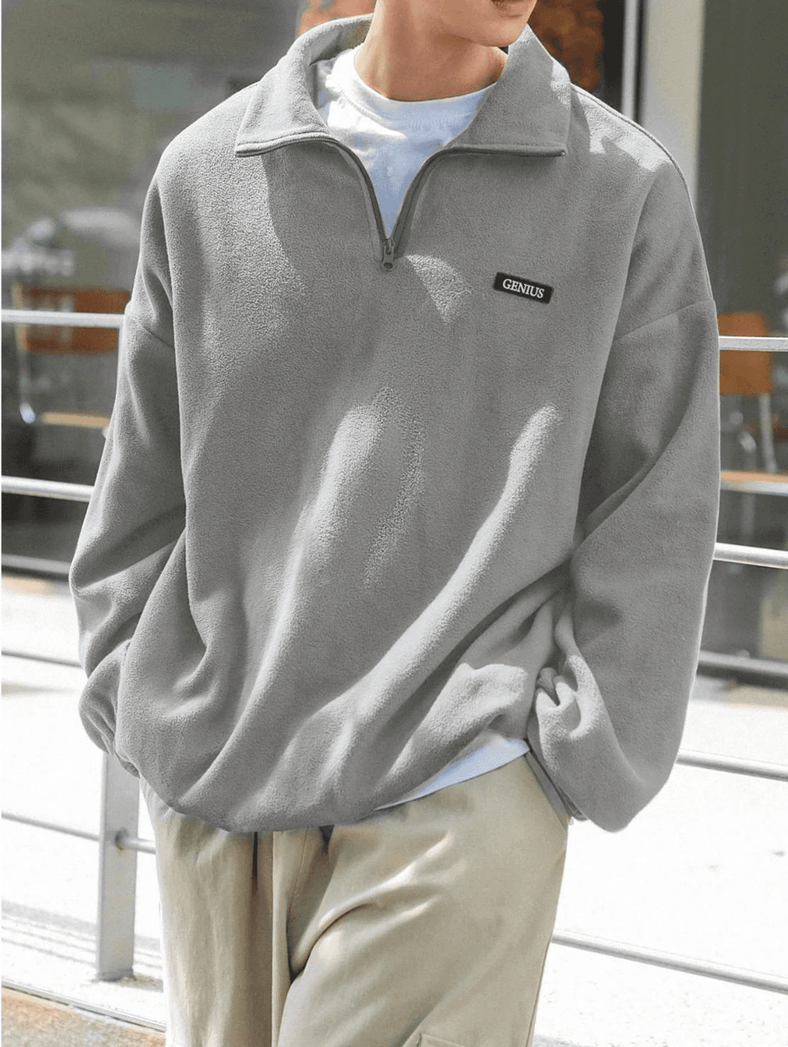 Мужской полярный оверсайз свитшот из 280 г ткани, идеален для холодной погоды, стойкий к износу и изменению цвета, 100% местное производство