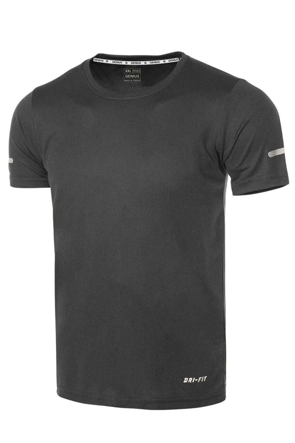 Men's Quick-Dry Performance Athletic T-Shirt with Breathable Fabric, Ideal for Gym and Outdoor Activities in Anthracite Color