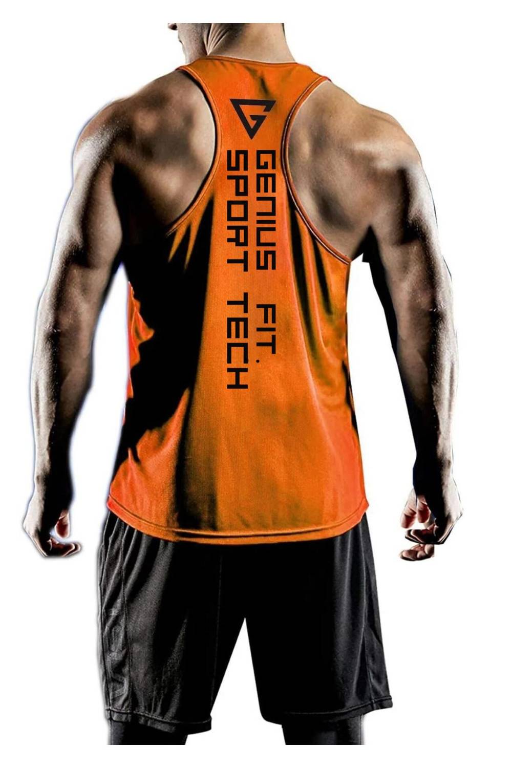 Men's Dry Fit Y-Back Gym Athletic Tank Top Genius-Fit Breathable Quick-Dry Fabric for Comfort and Ventilation