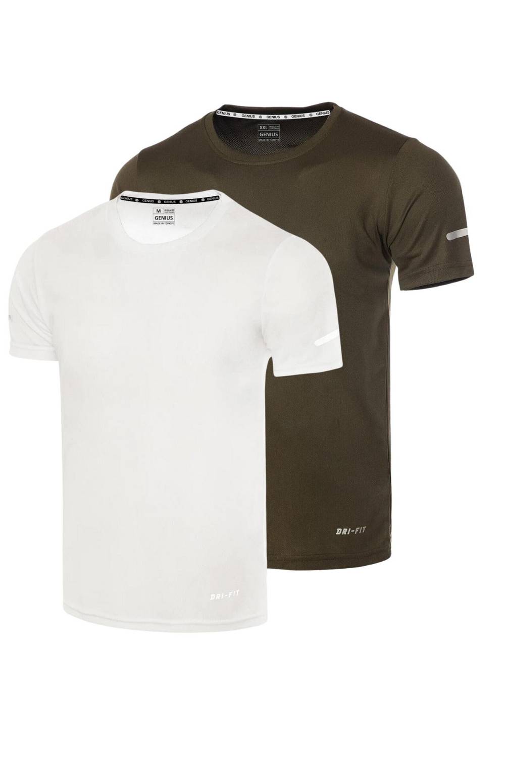 Чоловіча спортивна футболка з дихаючого матеріалу, швидке висихання, розмір XL, біло-кремовий, для тренувань і активного відпочинку