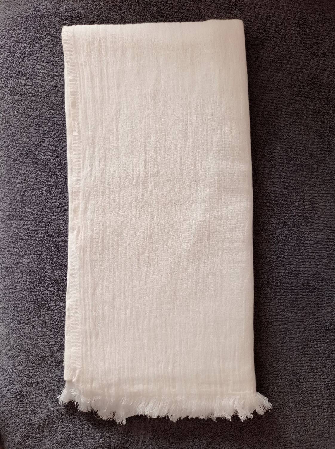 Muslin Peştemal, Natürel Beyaz, 90x180