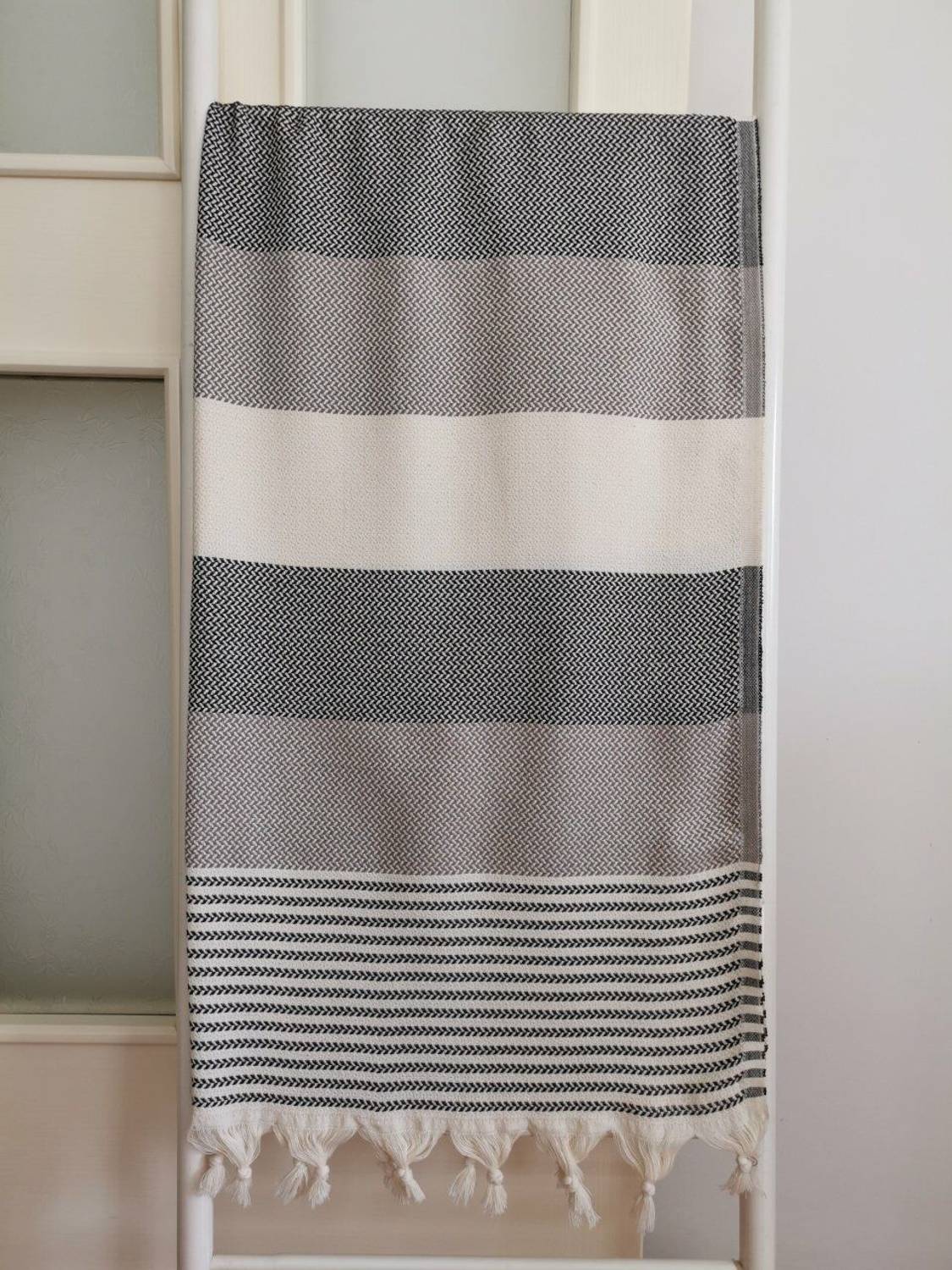 قماش قطني ، منشفة استحمام ، قش بني