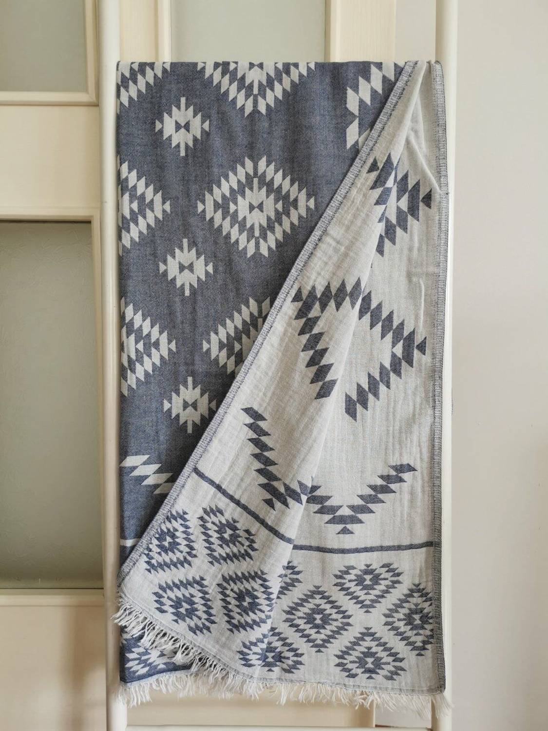 Peştemal, Banyo Havlusu, Plaj Havlusu, Çift Katlı Kilim Lacivert