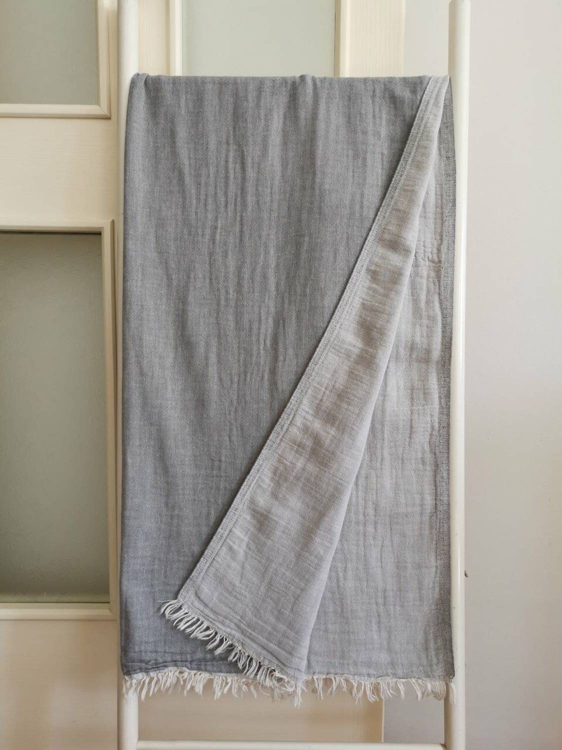 Peştemal, Banyo Havlusu, Plaj Havlusu, Çift Katlı Düz Gri