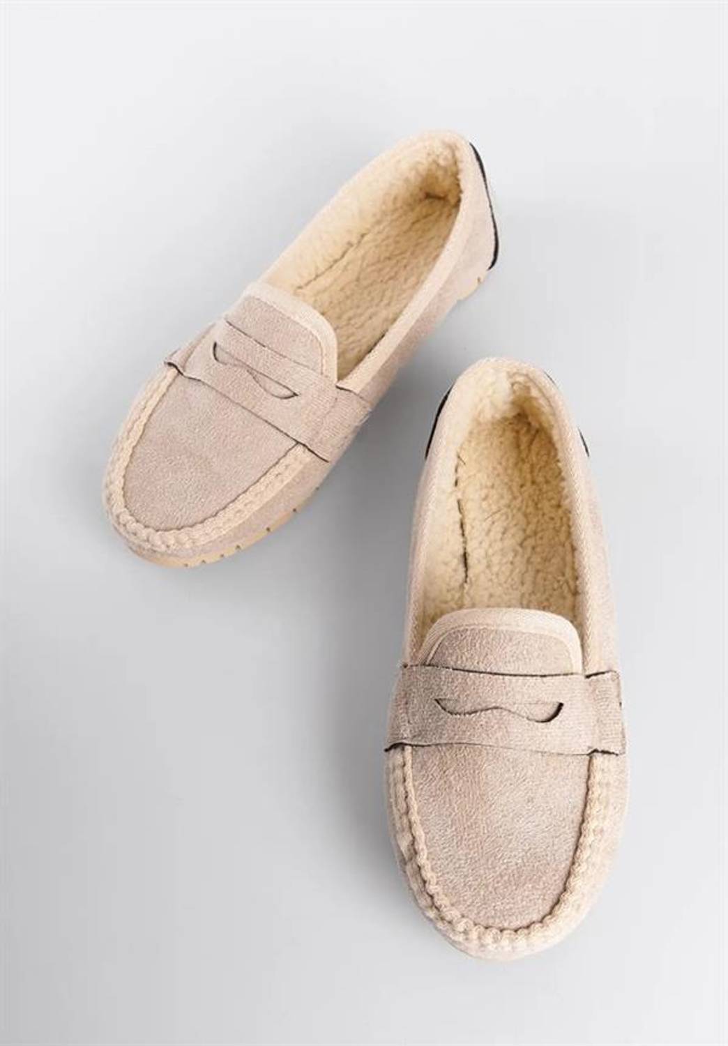 Aymood İçi Tüylü Kaadın Babet A Bej Süet