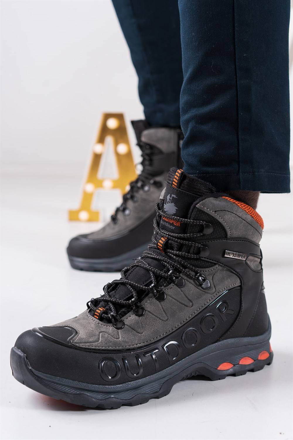 Men's Boots Winter Lace-up Traking Smoked Orange