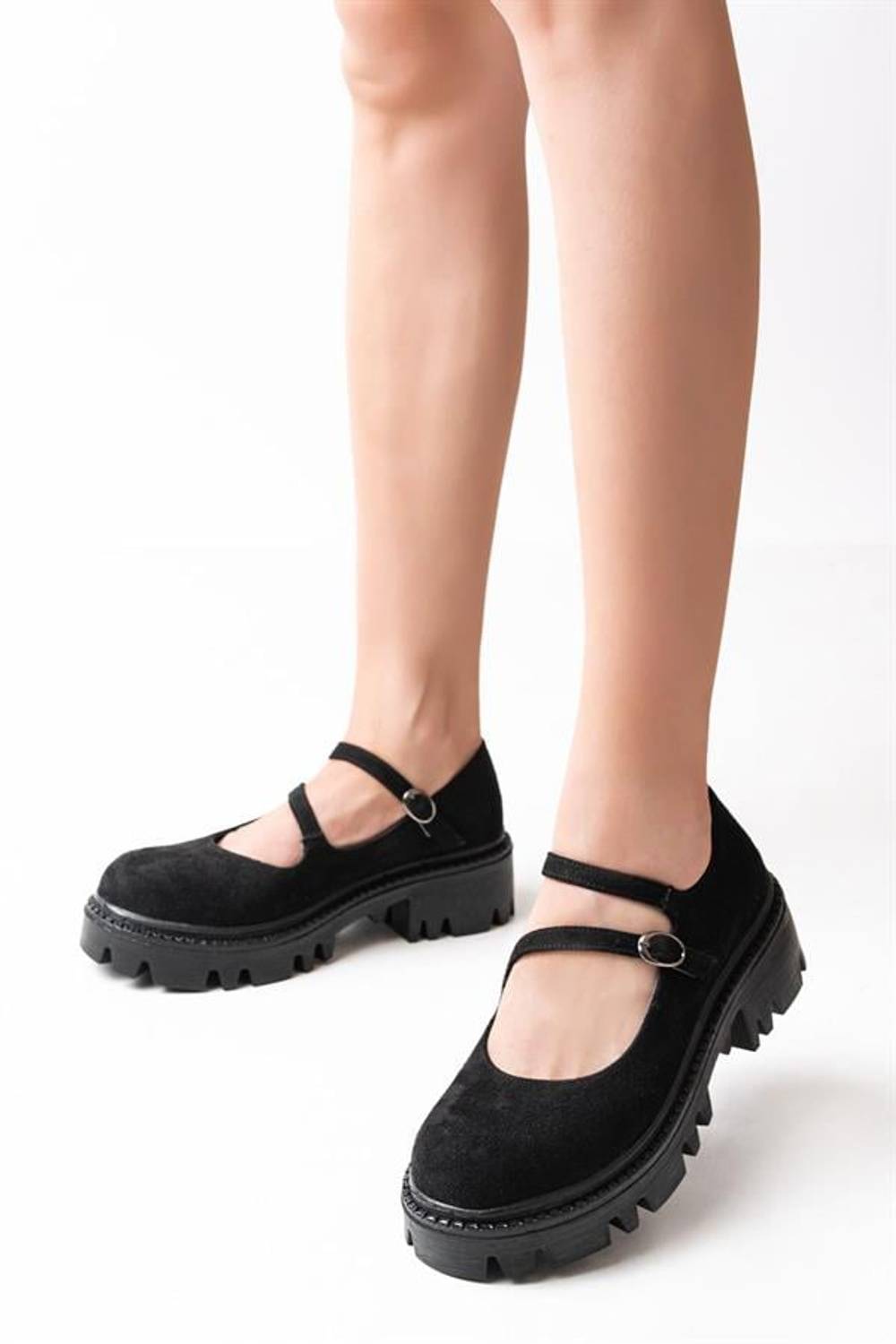 Чорні замшеві лофери з високою підошвою, 5 см, точний розмір, українське виробництво, 100% ручна робота