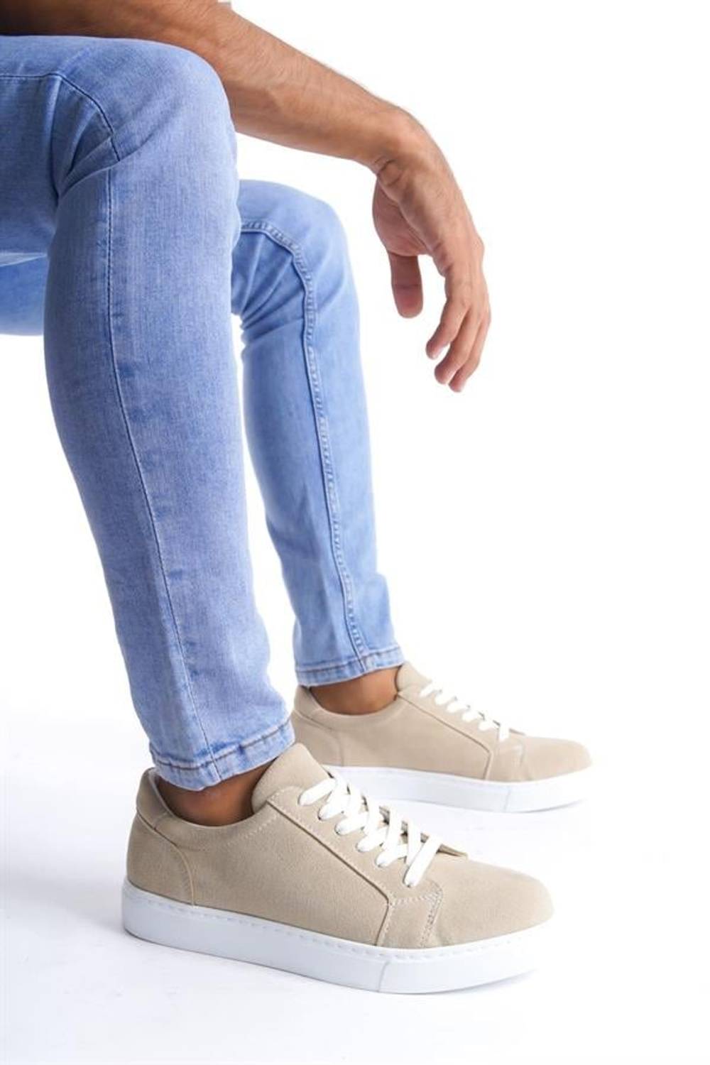 SLW165 Elite Замшеві Чоловічі Кросівки BT Кремового кольору для Щоденного Використання