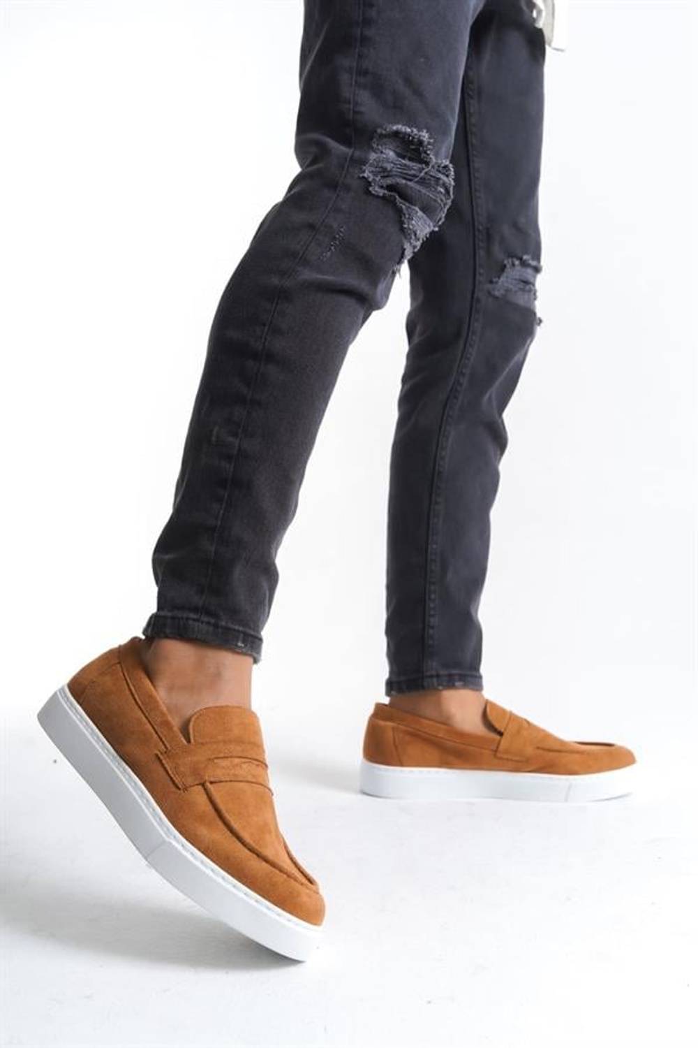 Обувь SLW180 Estilo X без шнурков из замши для мужчин, повседневные спортивные классические туфли, цвет BT Таба