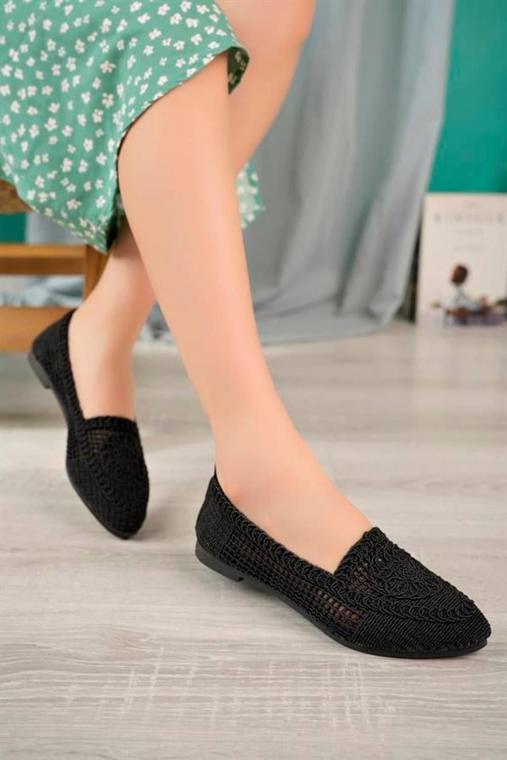 حذاء باليرينا مضفر خفيف من Aymood