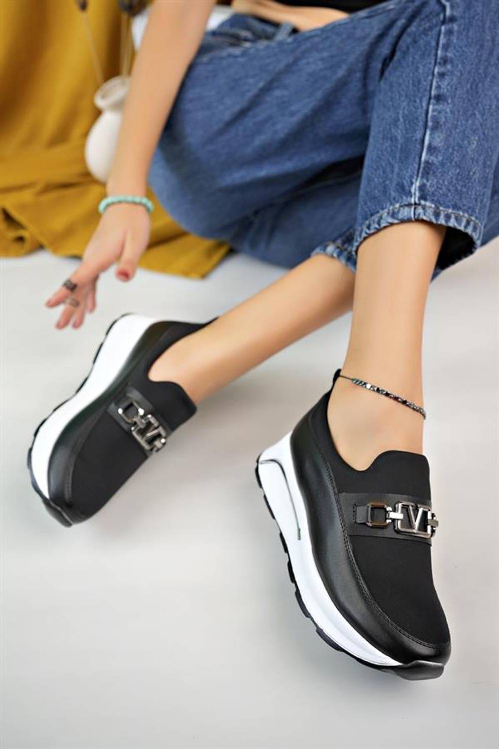 Platinum Skin Stretch Stone Women's Stylish Daily Comfortable Orthopedic Non-Slip Sole Ballerina Shoes