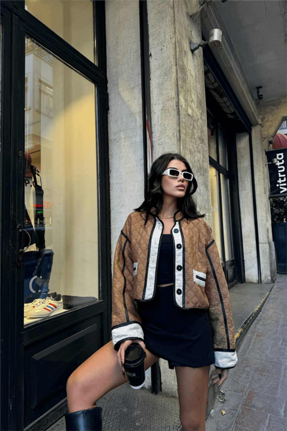 ELYAFLI CROP MONT LANDO KUMAŞ - Kahverengi