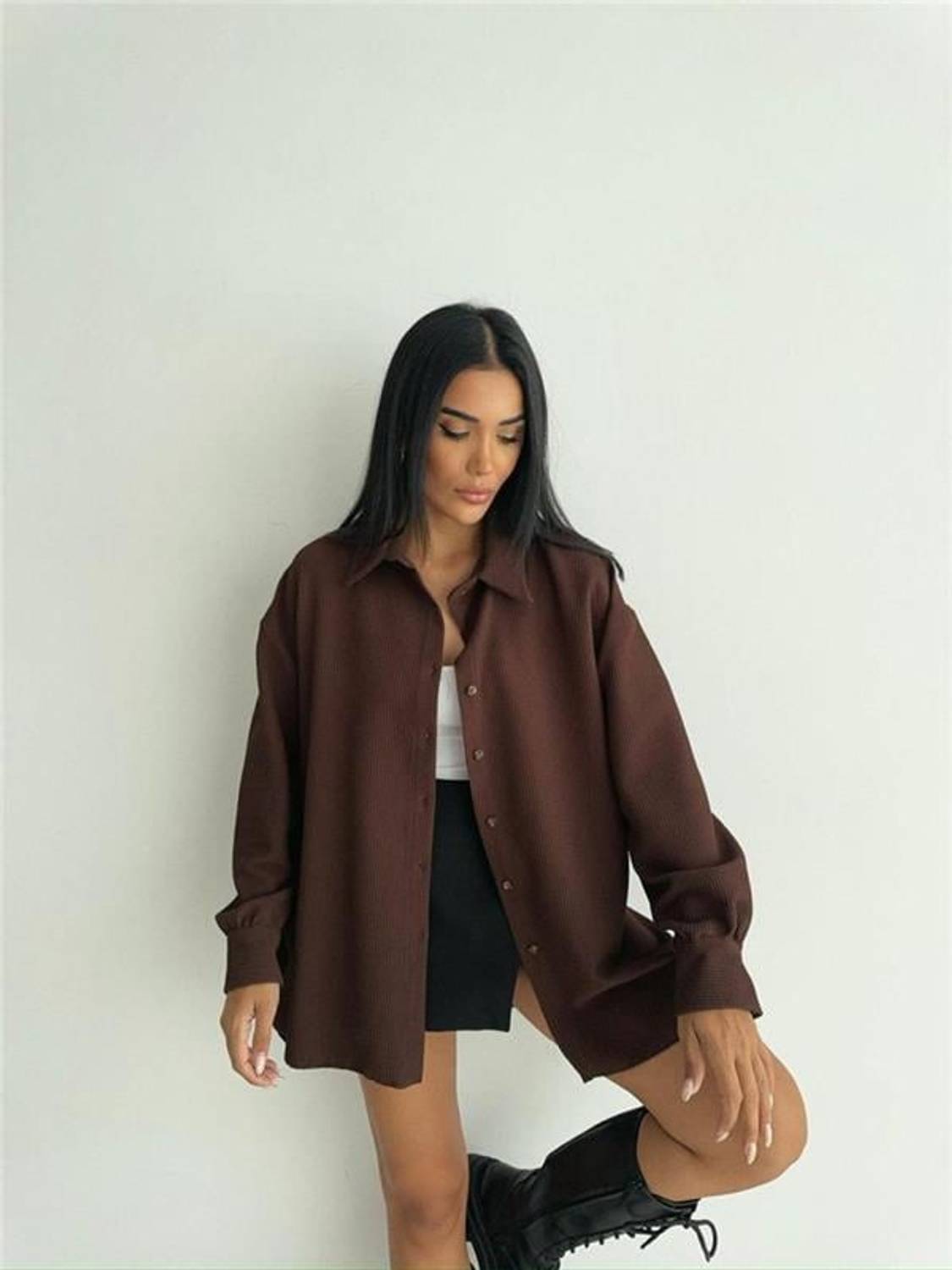 OTTOMAN GÖMLEK - Kahverengi