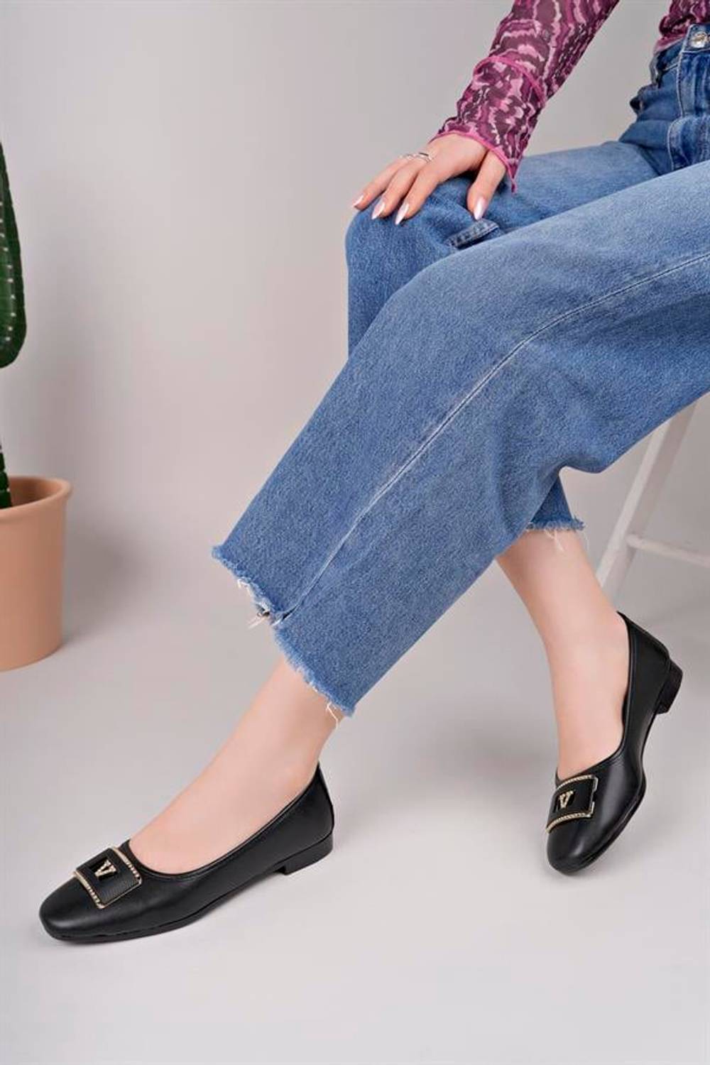 Aymood Toka Detaylı Babet Hafif Rahat Taban Günlük Ayakkabı