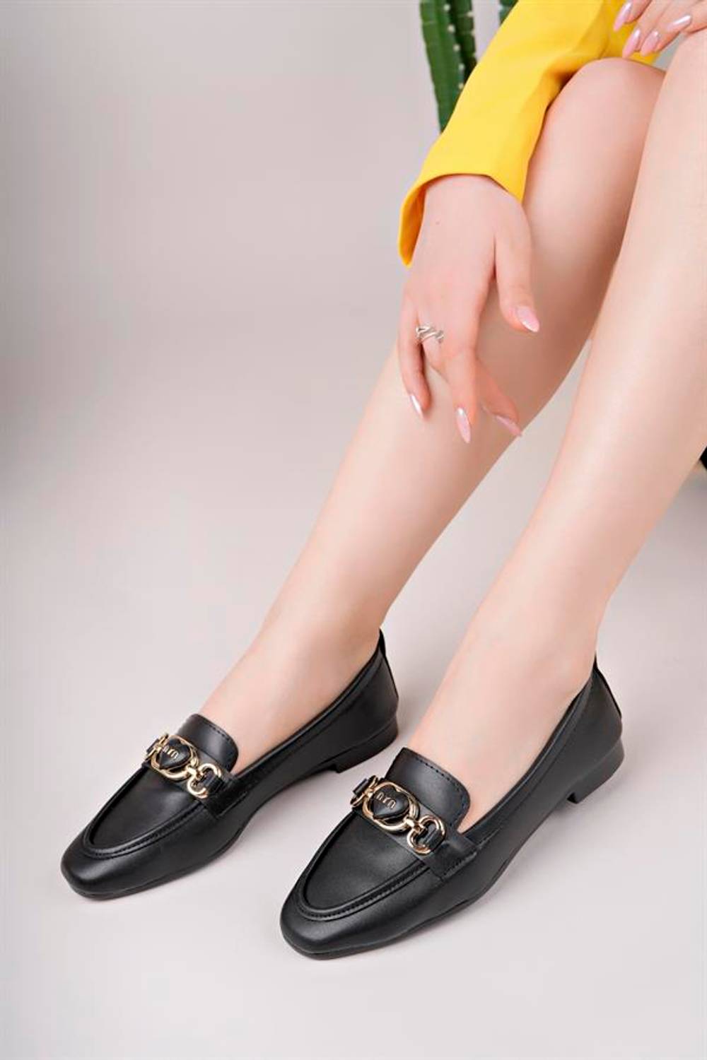 Aymood Kadın Loafer Makosen Casual Tokalı Günlük Ayakkabı Şık Ve Rahat