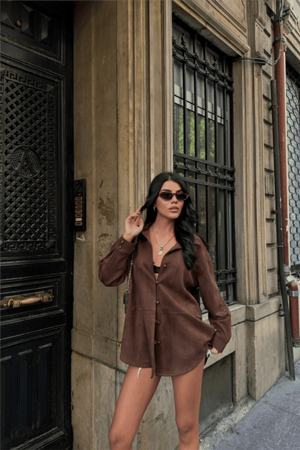 SÜET GÖMLEK - Kahverengi