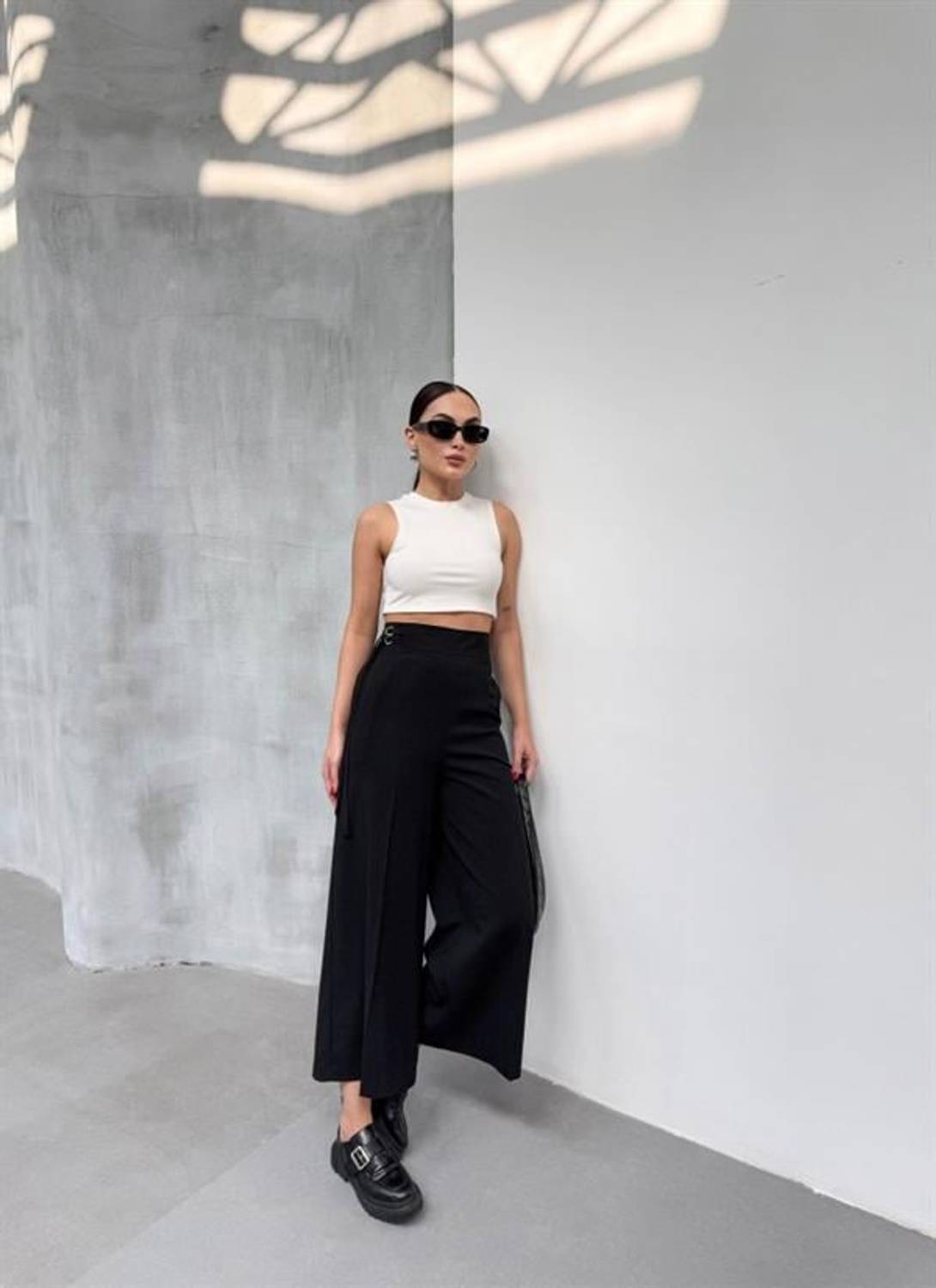 230 Gr Poly Viscose Full Lycra Metal Toka Aksesuarli Pantolon