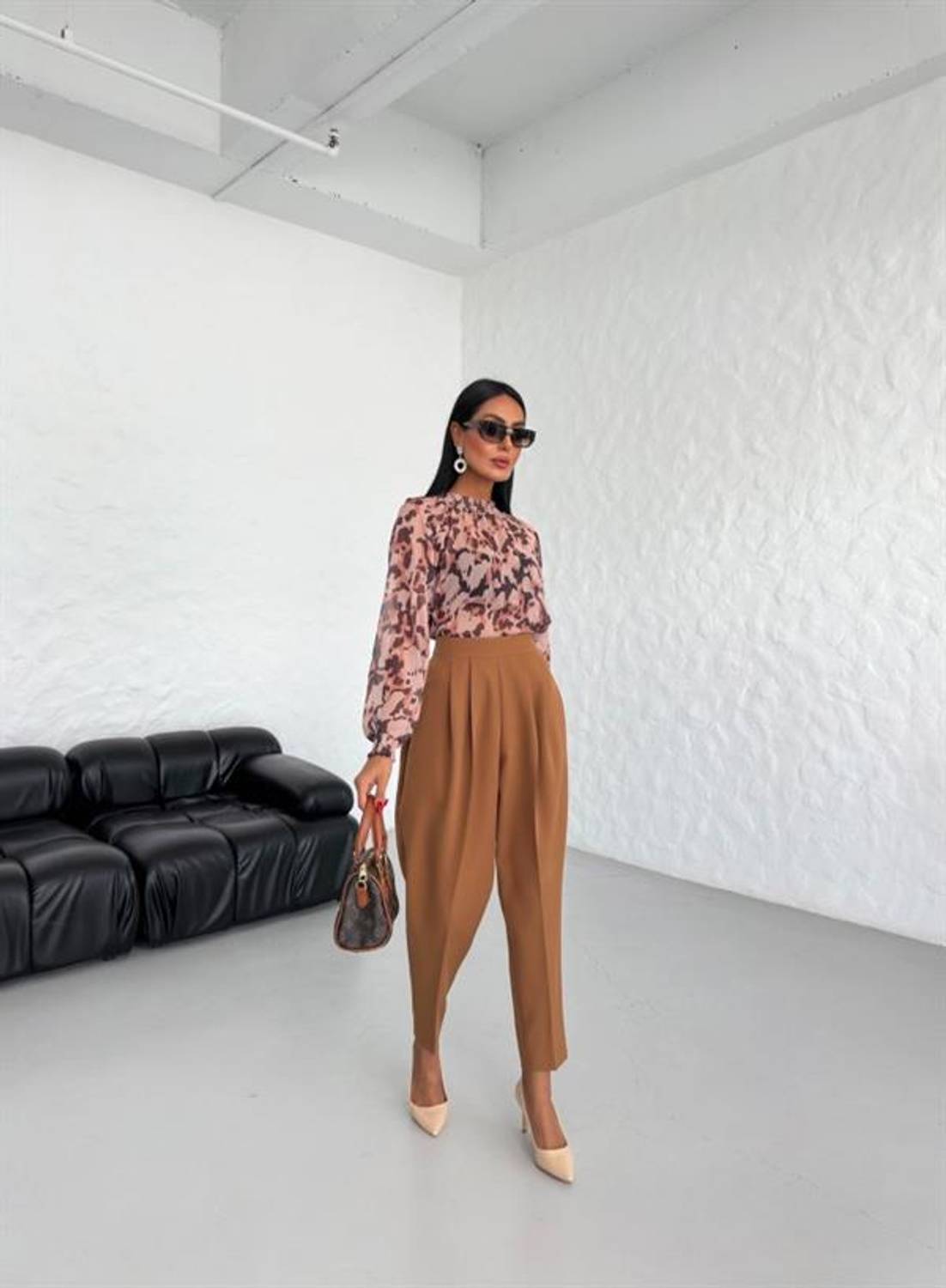 Yüksek Bel Mom Kesi̇m Double Pantolon