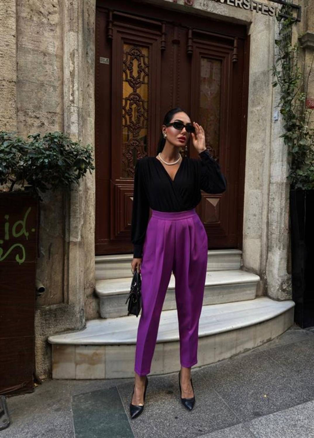 Yüksek Bel Mom Kesi̇m Double Pantolon