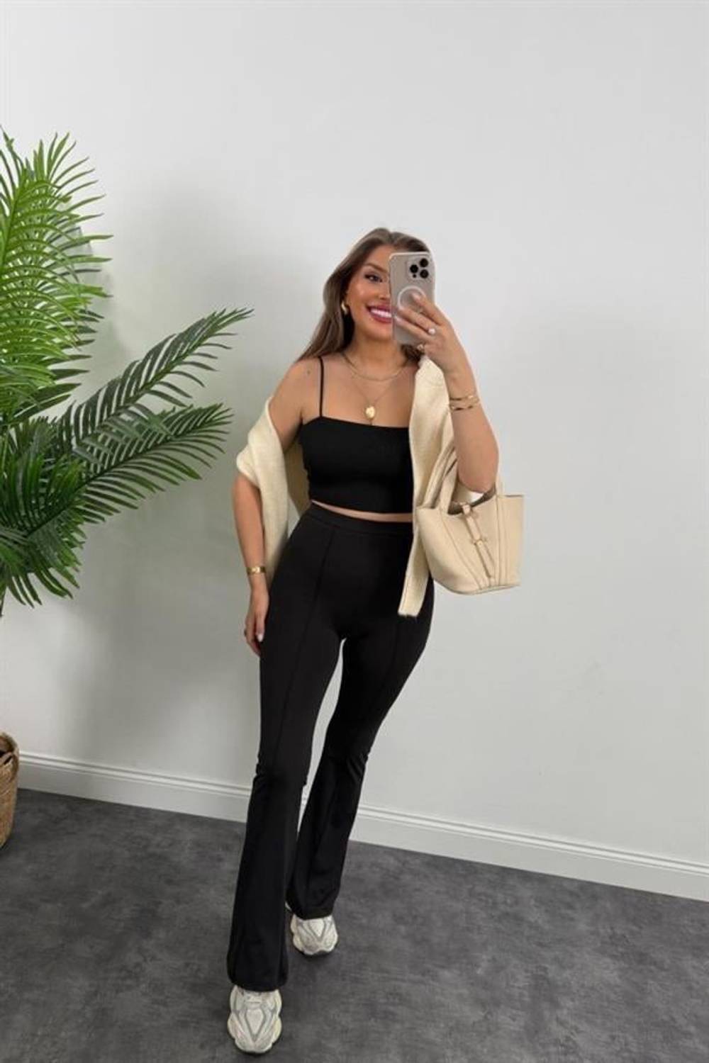 Kadın Amazon Kumaş Çımalı Tayt