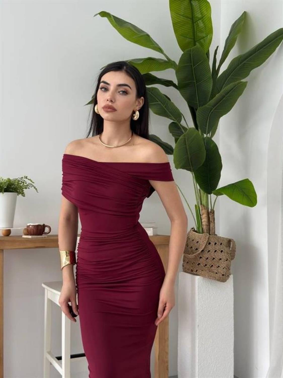 Dron Straplez Elbise