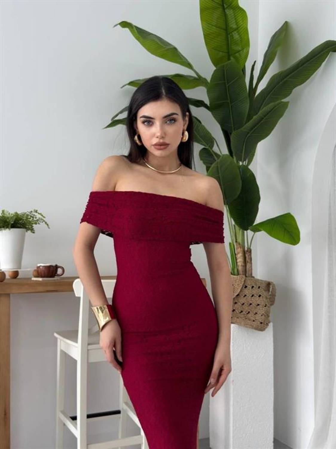 Uyef Straplez Elbise