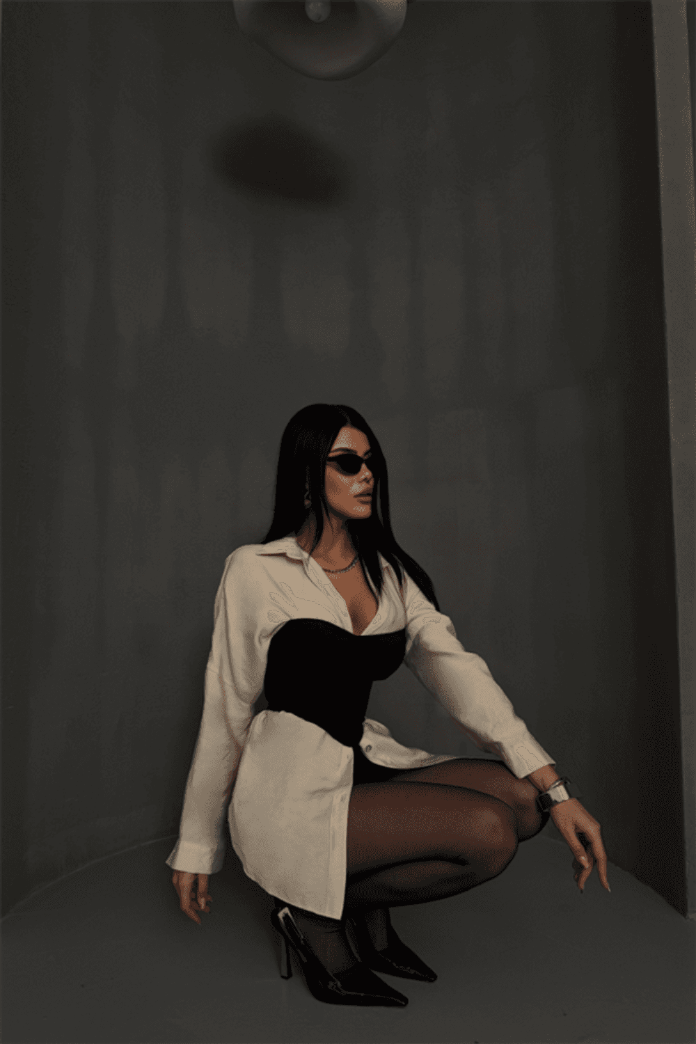 BOYFRİEND GÖMLEK MODAL KUMAŞ OVERSİZE - Bej