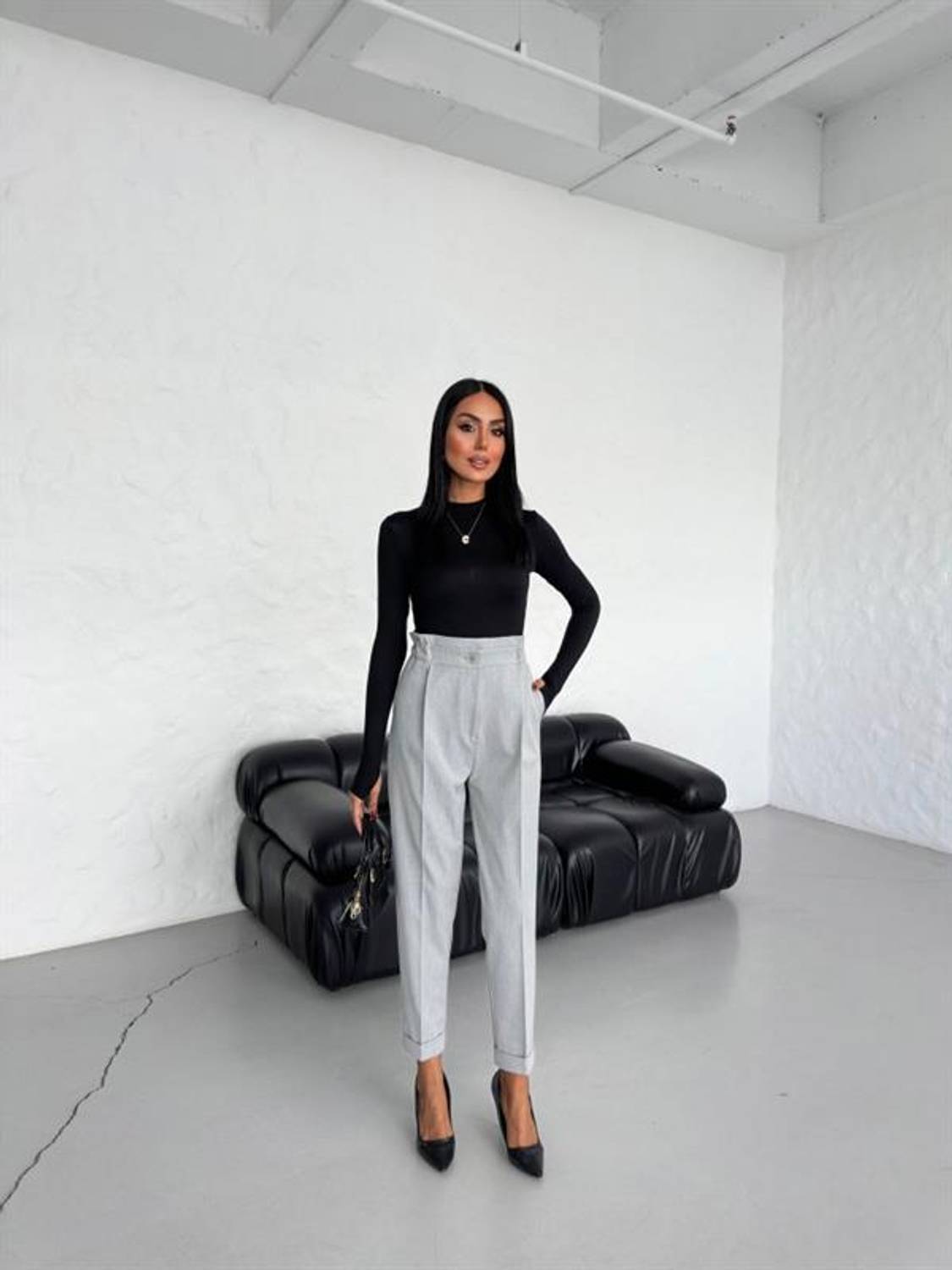 330 Gr Poli̇vi̇skon Bel Lasti̇kli̇ Duble Paça Pantolon