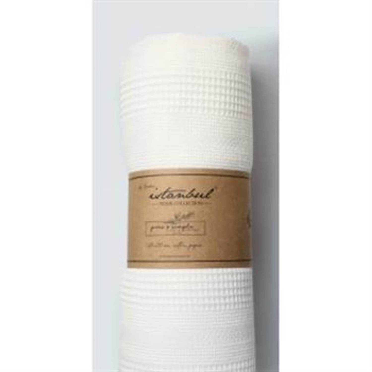 Красивая однотонная кремовая двуспальная пика для кровати İYİ GECELER İSTANBUL сделает ваш интерьер уютным и стильным