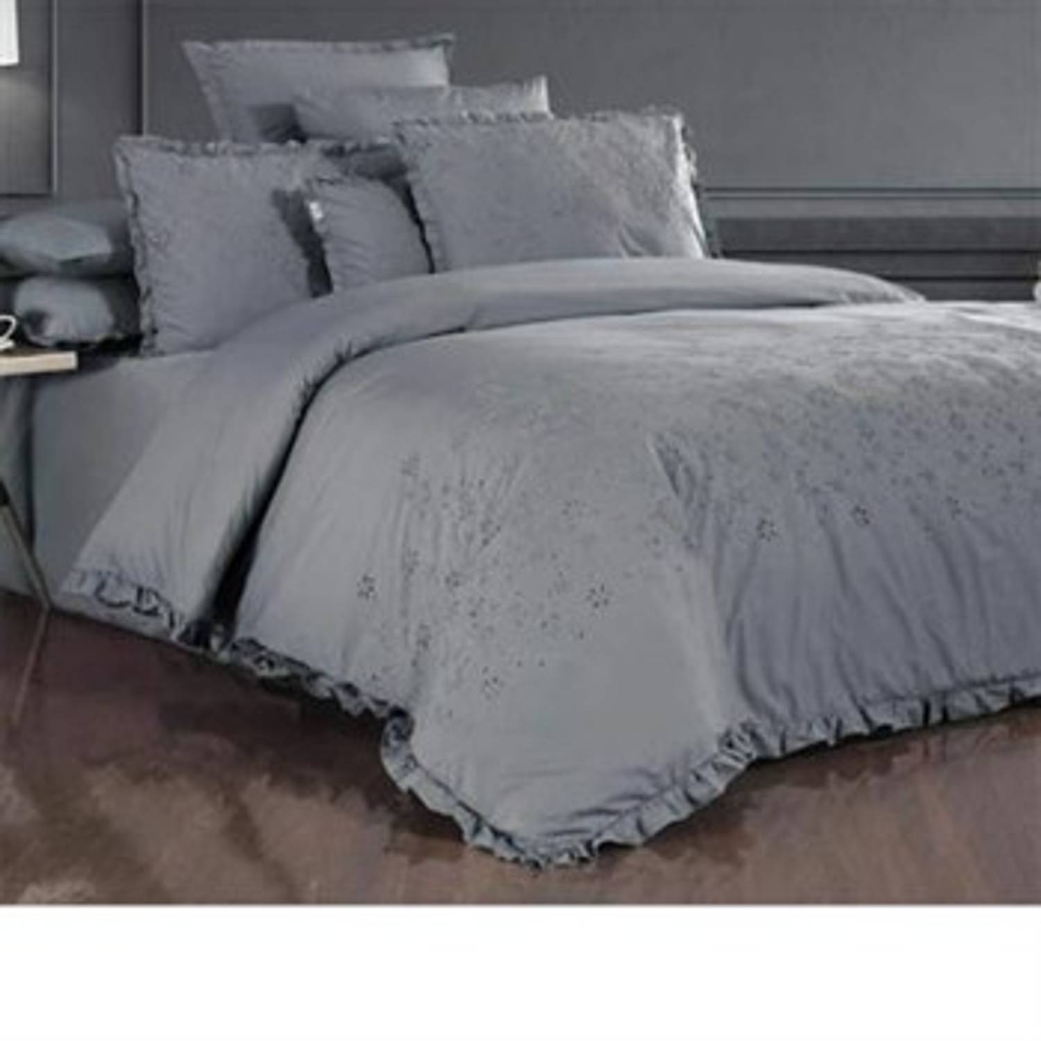 SAREV EXCLUSIVE DOUBLE BEDDING SET PESTE V3 4Y D GRAY