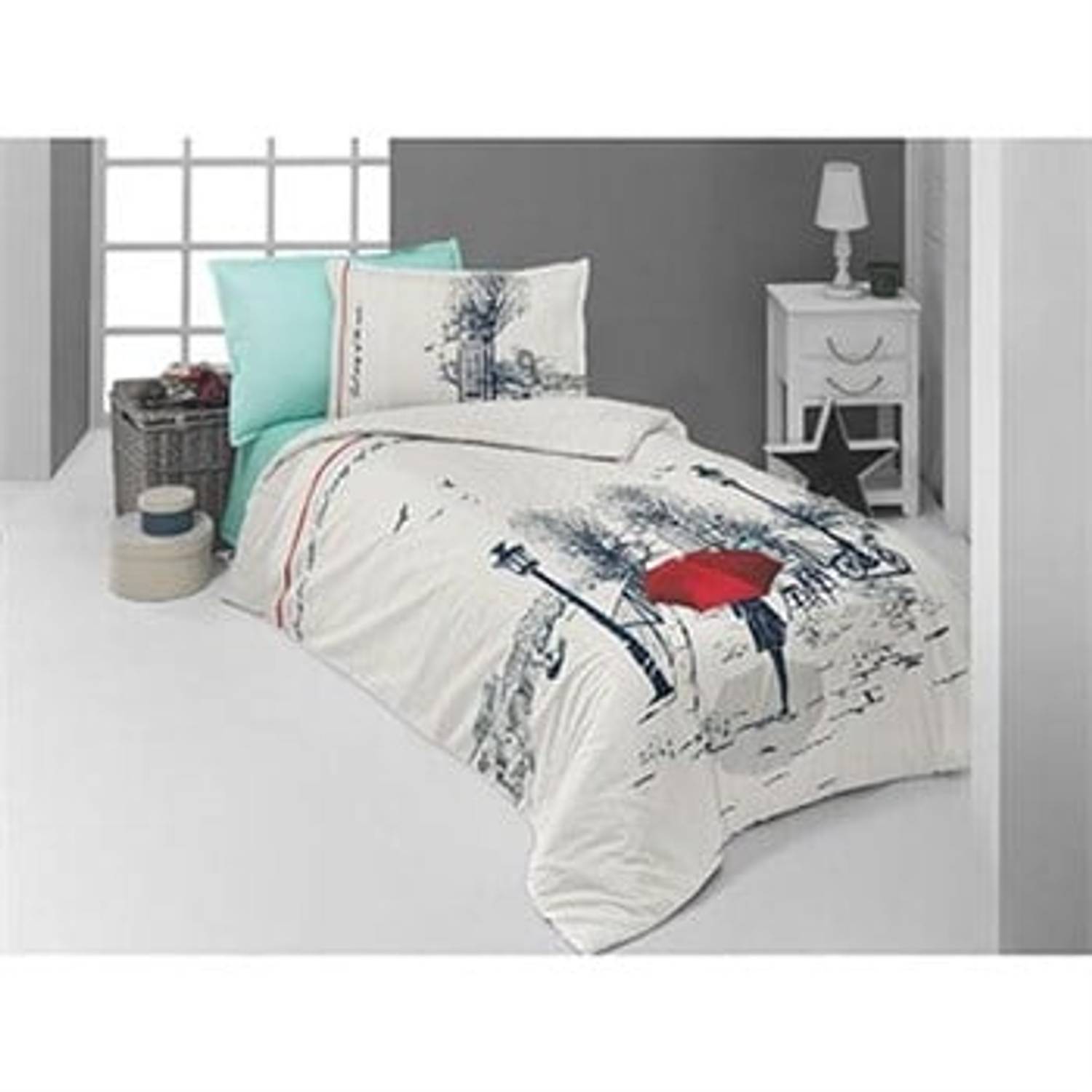 SAREV PERCALE SINGLE BEDDING SET OLD CITY V1 1Y D