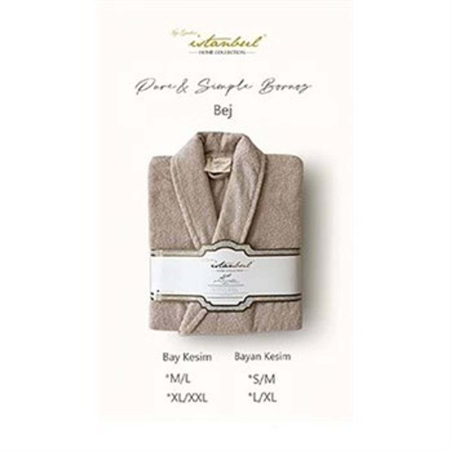 GOOD NIGHT ISTANBUL SINGLE BATHROBE PURE SIMPLE BEIGE M-L