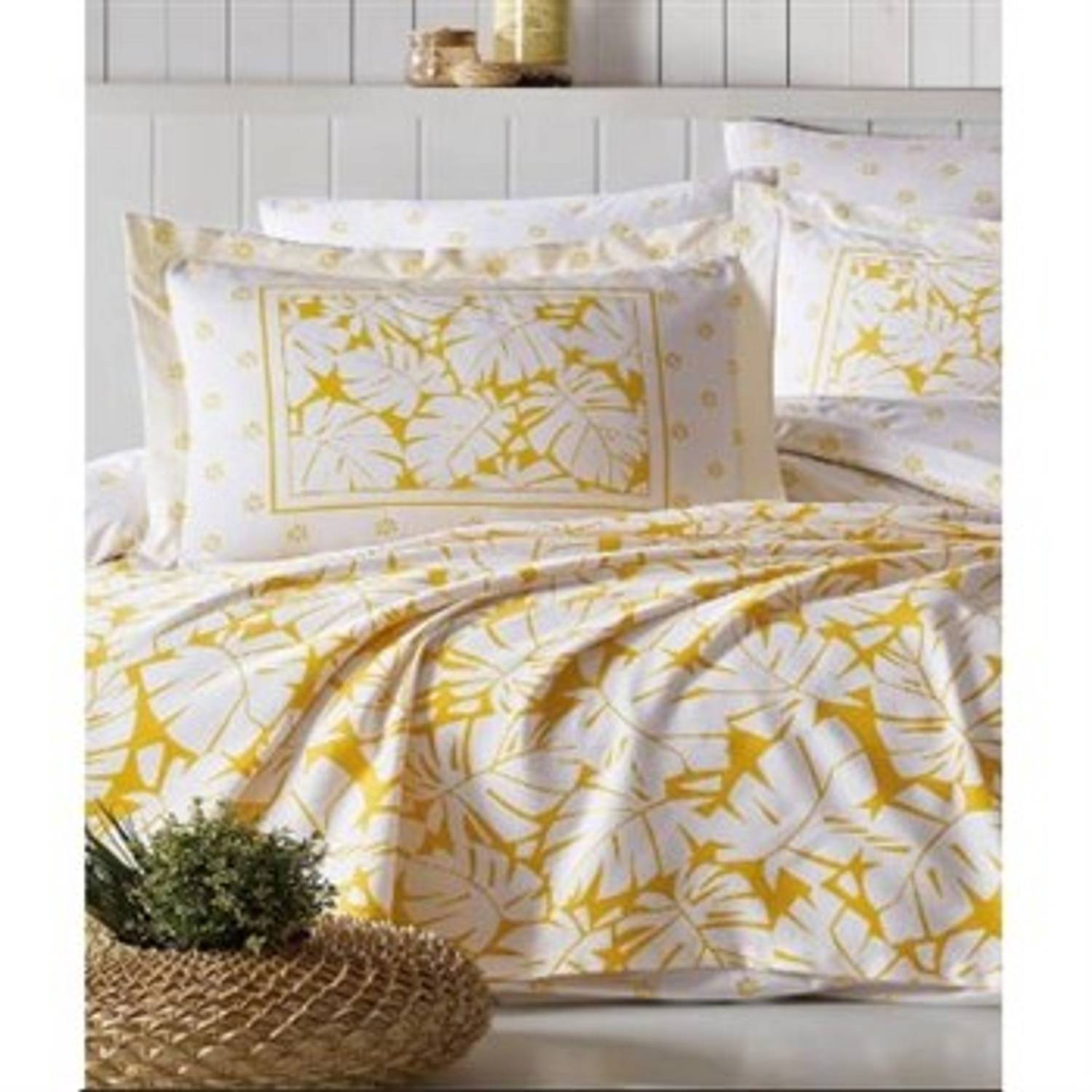 GOOD NIGHT ISTANBUL SINGLE PRINTED PIQUE SUIT SUMMER YELLOW