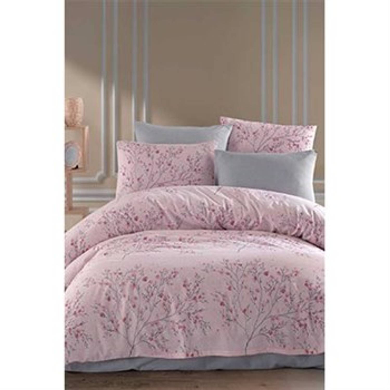 COTTON LIFE DOUBLE BEDDING SET MİNA PINK (BOXED)