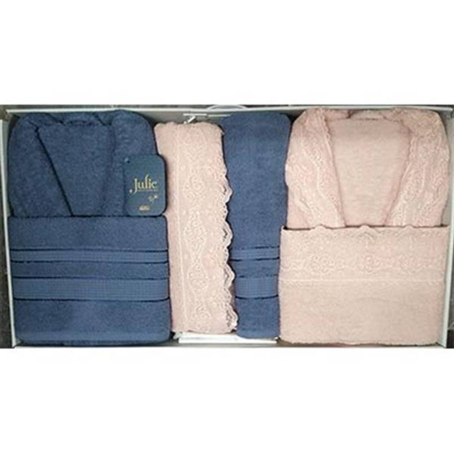 مجموعة جولي لروب الحمام العائلية GÜBÜR SILK INDIGO - مسحوق