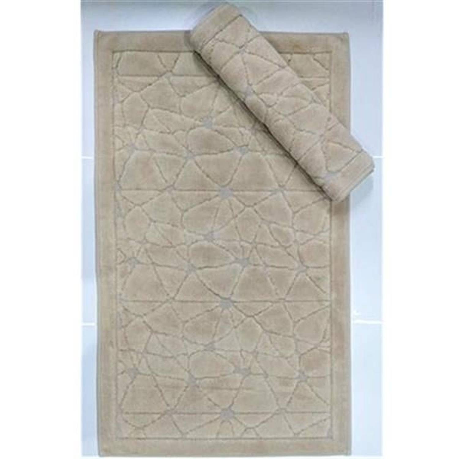 Коврик для ванной Maco из хлопка, бежевый, с прочной текстурой