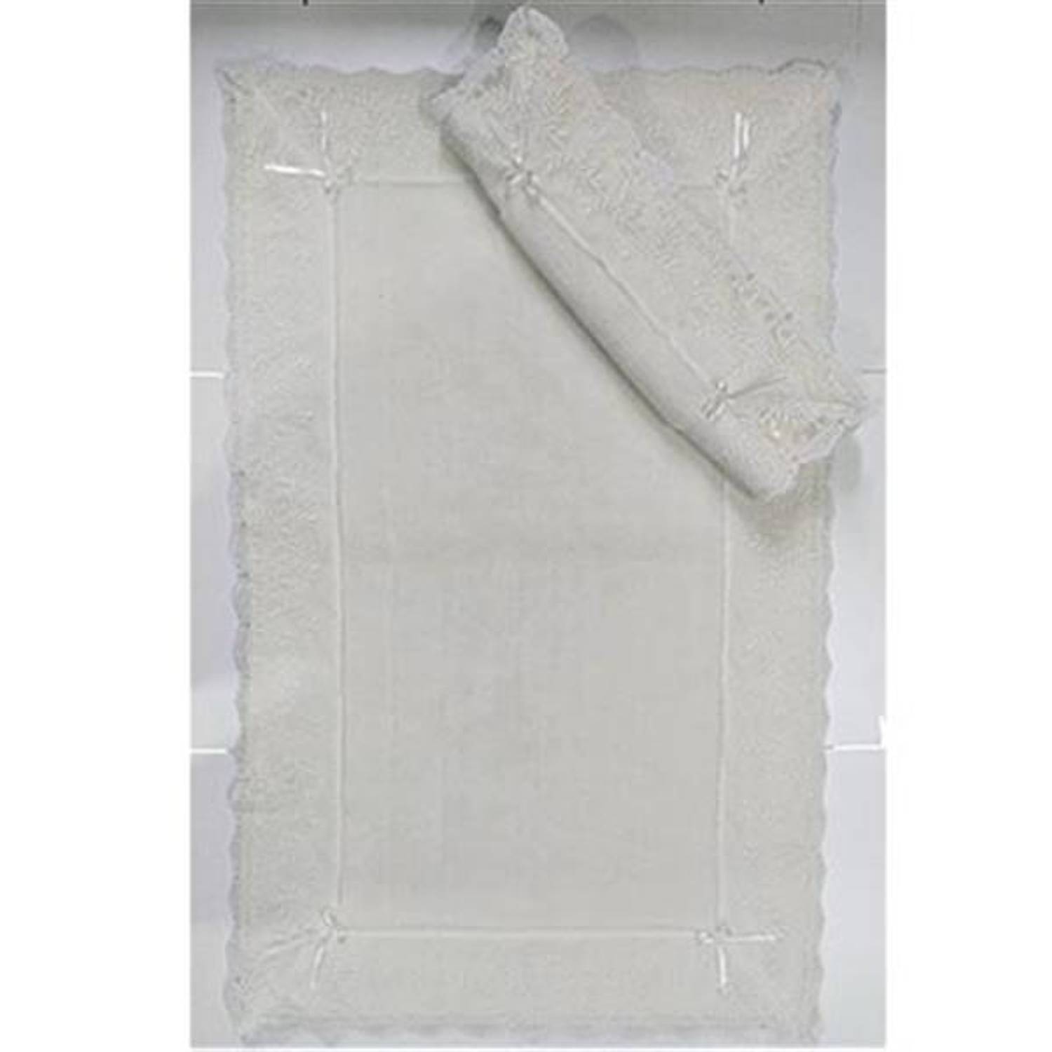 Килимок для ванної Maco Cotton, кремовий, 100% бавовна, 60х100 см та 50х60 см, прямокутний, прати до 30 °C, вироблено в Туреччині