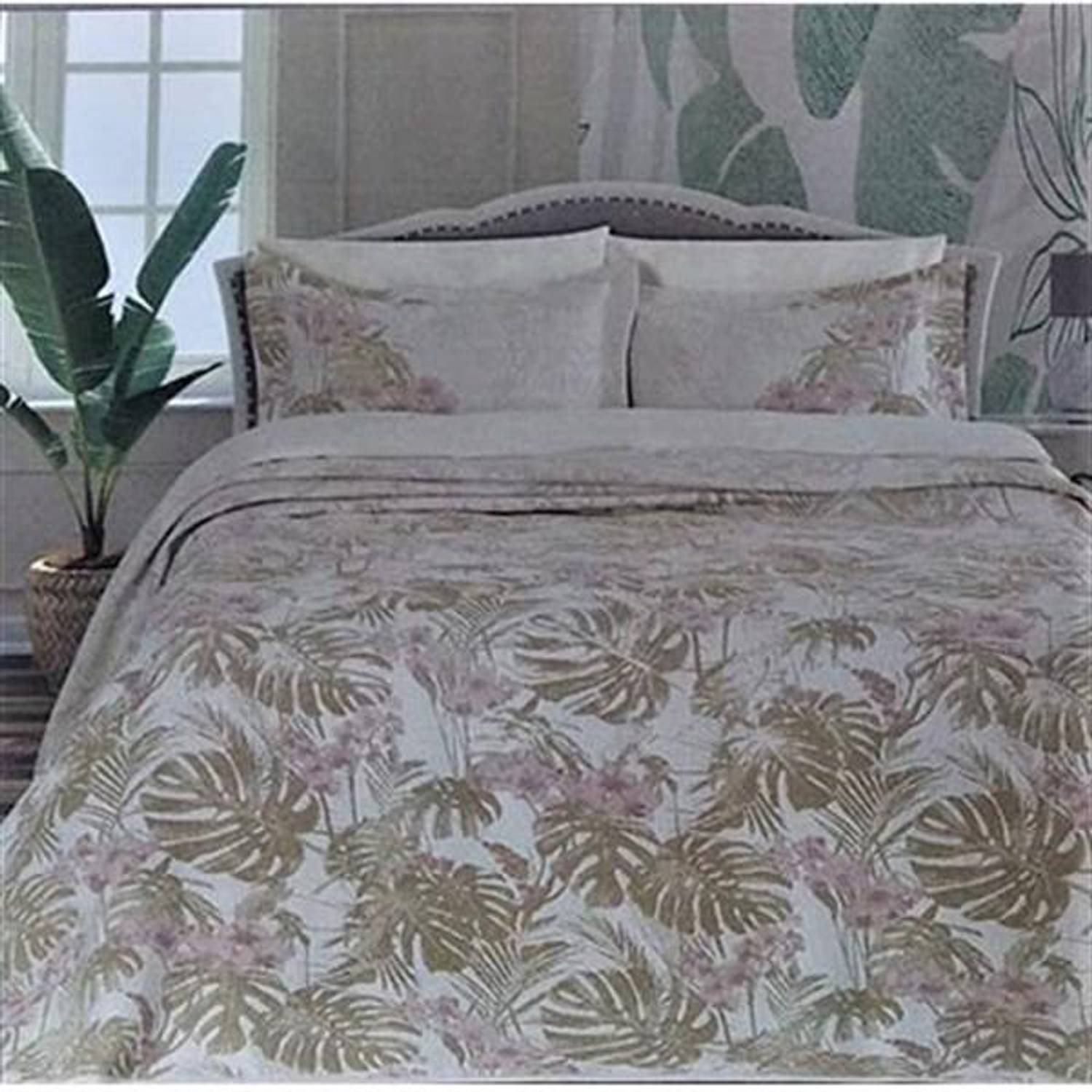 FASHION VOCE DOUBLE BED COVER TROPICAL ORCHID