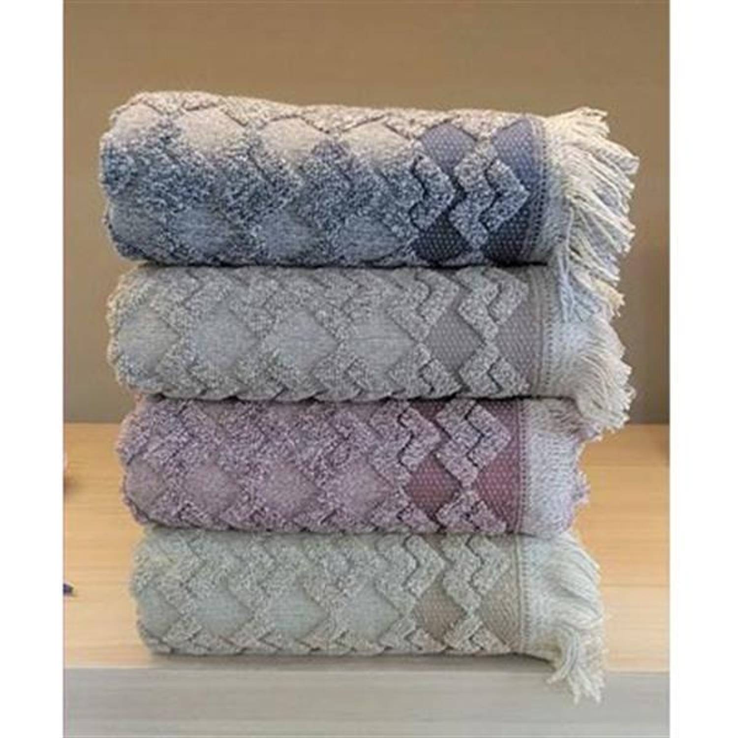 PUPİLLA COMBED COMBED FRINGED 4 PIECE TOWEL 50*90 LİNDOS