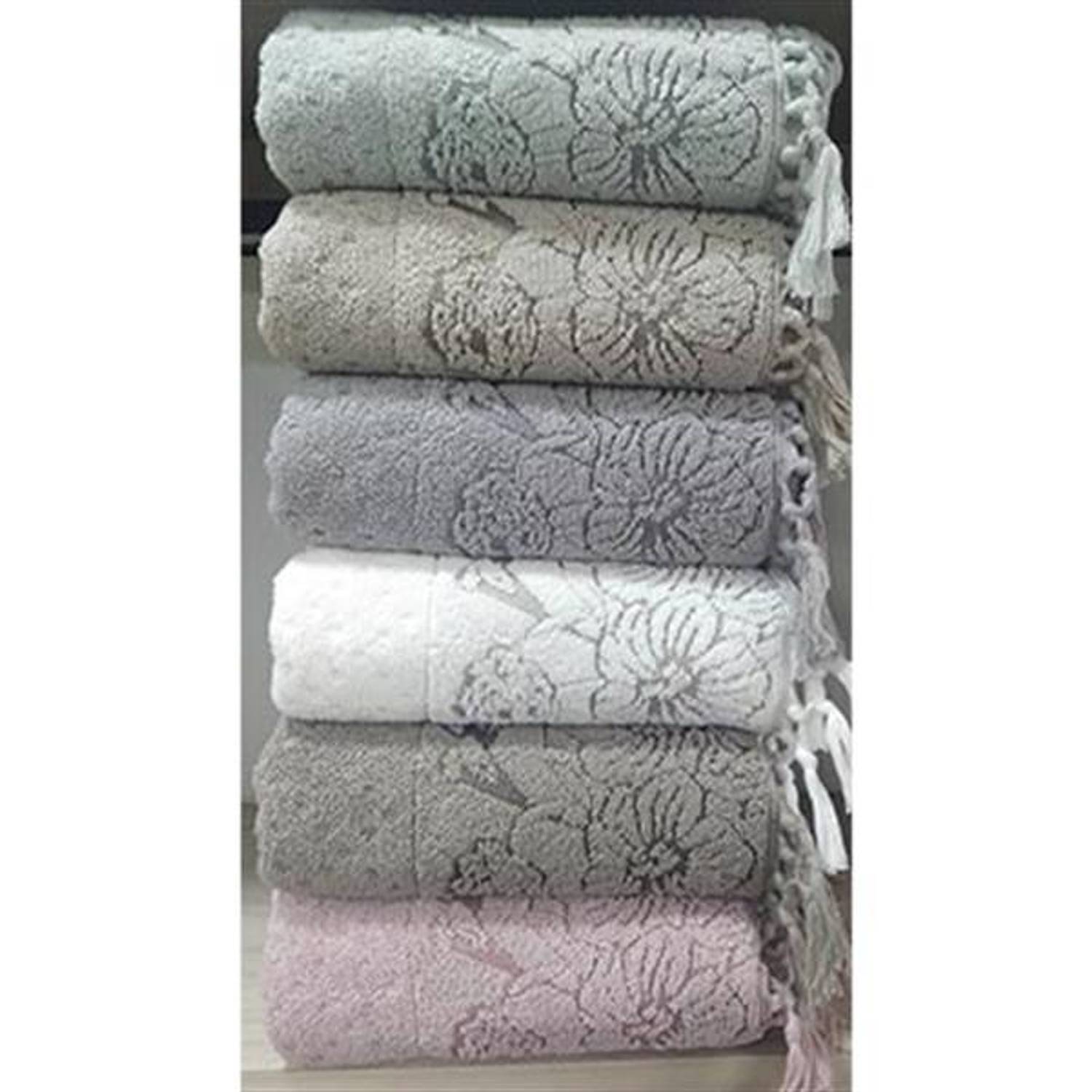 Постільна білизна PUPİLLA 6 штук рушників 50*90 см з жакардовим малюнком Sembol 3059