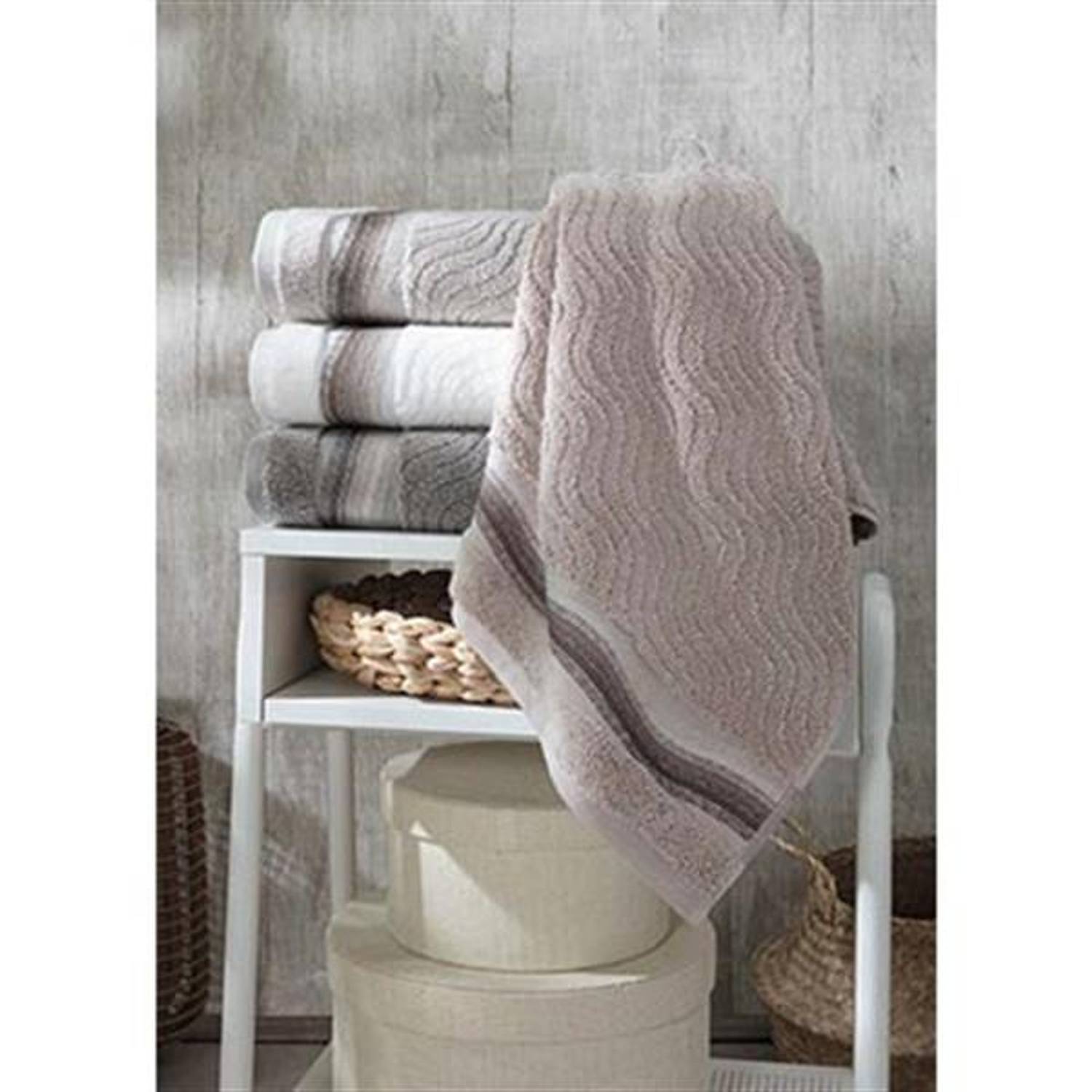 بوبيلا فوط ممشطه 4 قطع 50*90 قوس قزح 3014