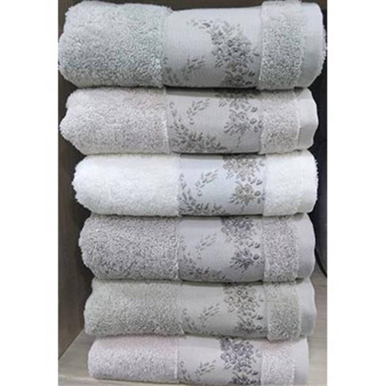 PUPİLLA PENYE JAKARLI 6'LI HAVLU 50 * 90 VİCTORİA