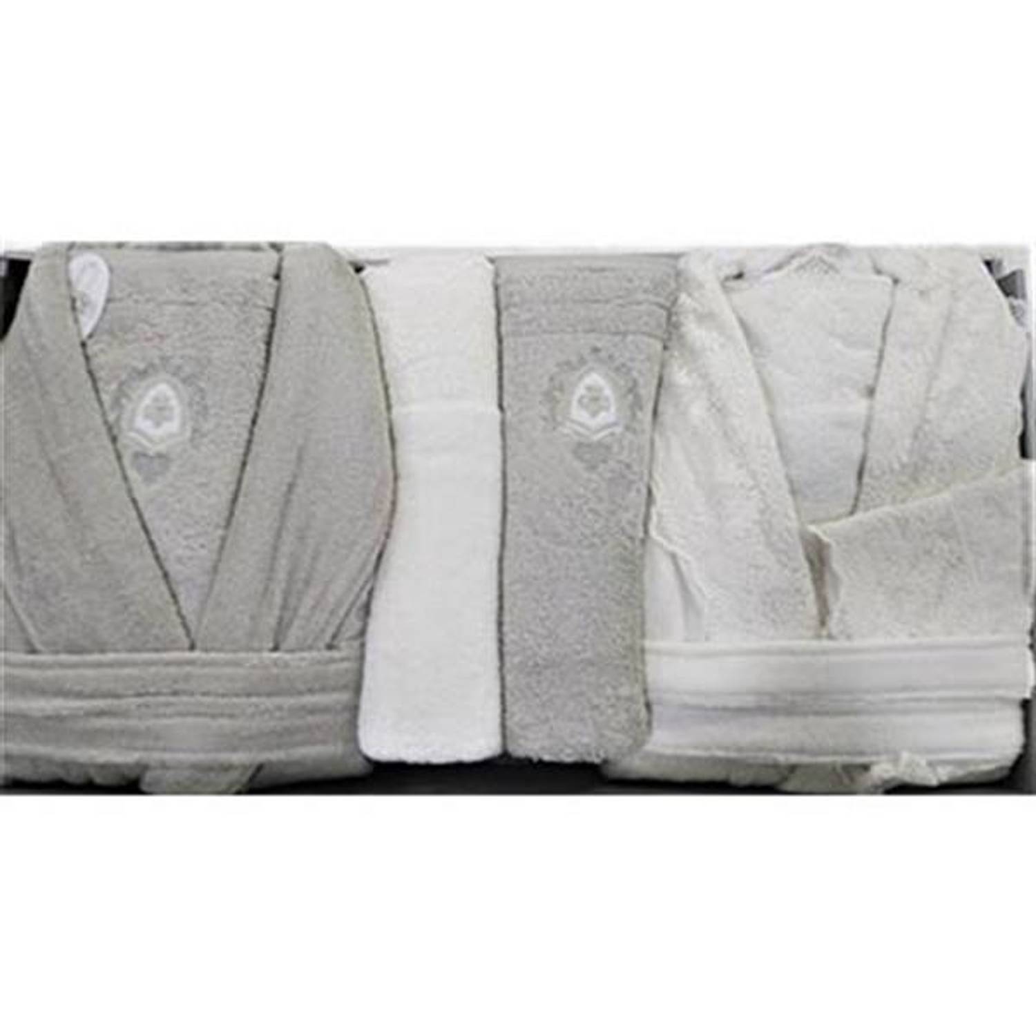 PUPİLLA FAMILY BATHROBE SET COMBED SEVİLLA ECRU - BEIGE