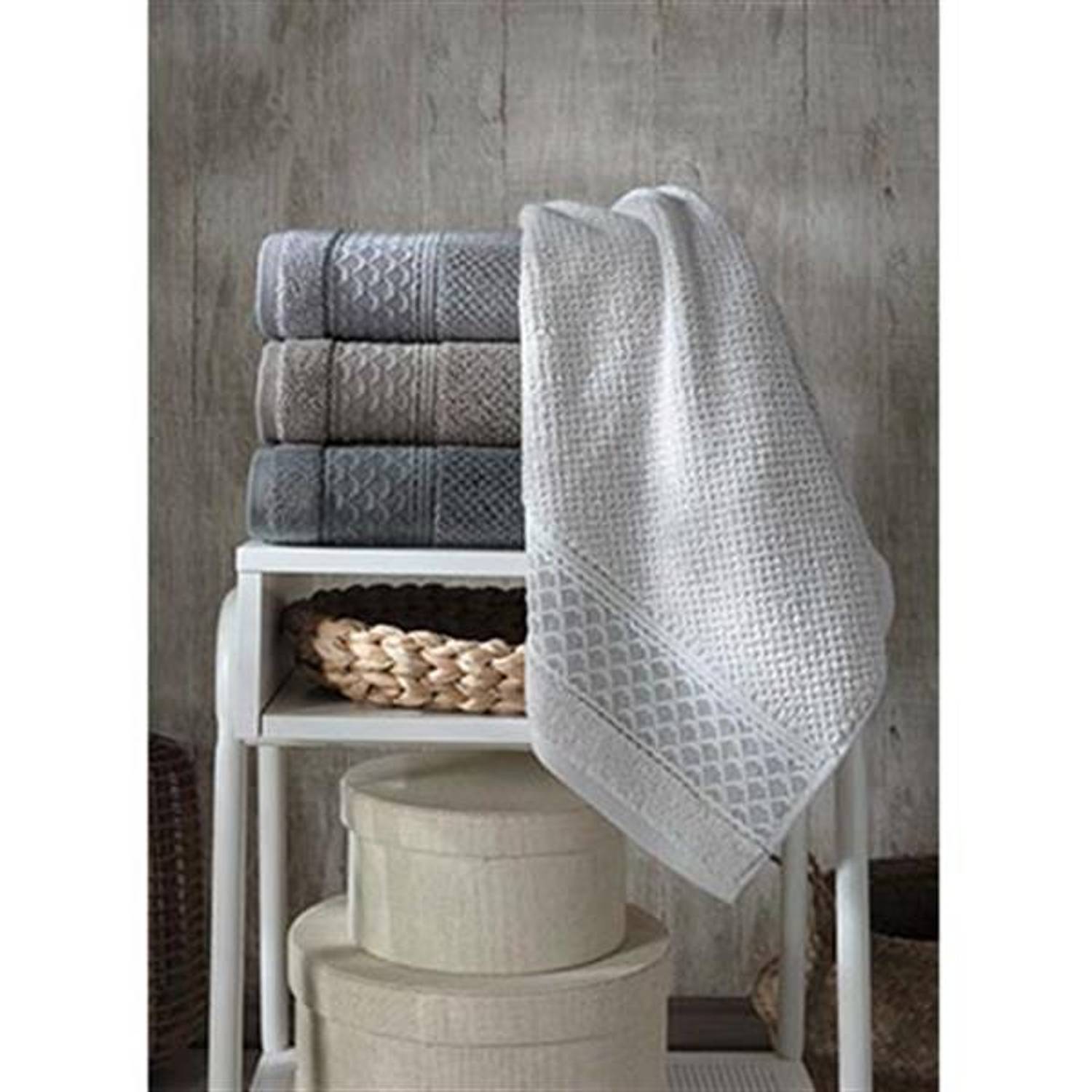 Пухнасті рушники PUPİLLA PENYE набір 4 штуки 50*90 см PRAG 3035 для обличчя та рук