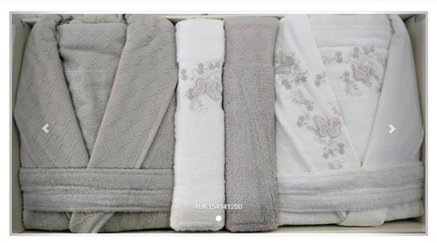 PUPİLLA FAMILY BATHROBE SET BAMBOO CRISTINA ECRU - BEIGE